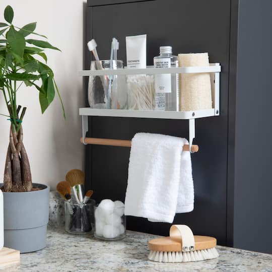 Household Essentials 12" Metal Spice Rack with Paper Towel Holder